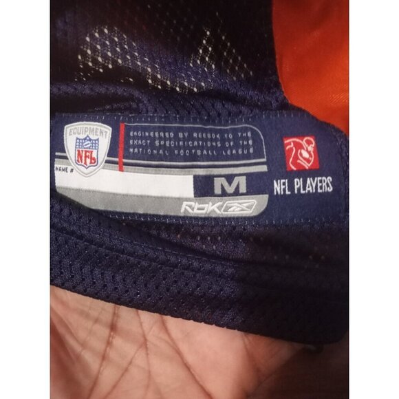 NFL Denver Broncos Jersey Mens Medium M Blue Orange Reebok Logo Jay Cutler #6 - Picture 4 of 11